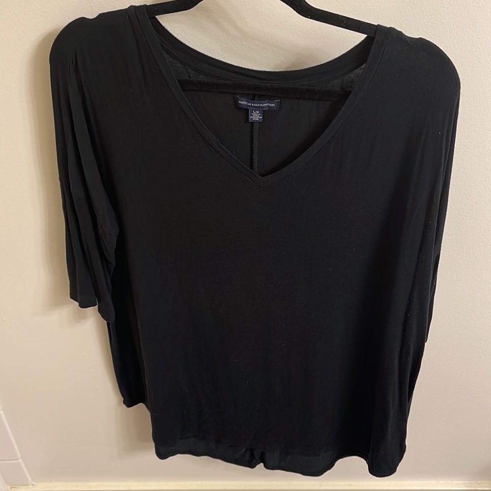 American Eagle Outfitters Blouse Size L Color Black